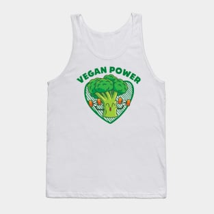 Vegan Power Broccoli Gym Green Vegetable Tank Top